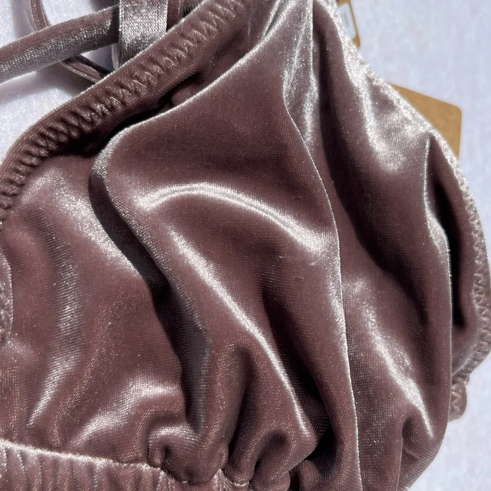 SKIMS Taupe Triangle Bikini Top
